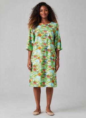 Rochie midi mâneci 3/4 mâneci 3/4 verde CISSI OCH SELMA femeie