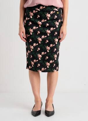 Fustă midi elasticitate negru 4 FUNKY FLAVOURS femeie