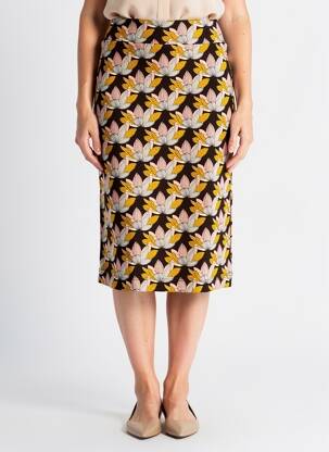Fustă midi elasticitate negru 4 FUNKY FLAVOURS femeie