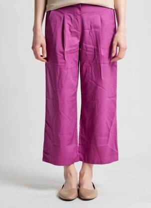 Pantalon 7/8 talie înaltă talie înaltă violet SEE U SOON femeie