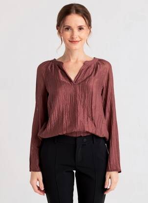 Bluză mâneci lungi mâneci lungi violet PIMENT ROUGE femeie
