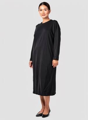 Rochie pulover croială dreaptă mâneci lungi negru ADILYNN femeie