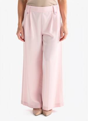 Pantalon larg mărime normală mărime normală roz C'MELODIE femeie