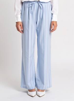 Pantalon evazat talie elastică mărime normală albastru IN APRIL 1986 femeie