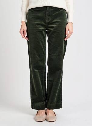 Pantalon drept elasticitate talie înaltă verde KAROSTAR femeie