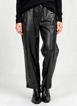 Pantalon drept talie elastică mărime normală negru INTUITION femeie