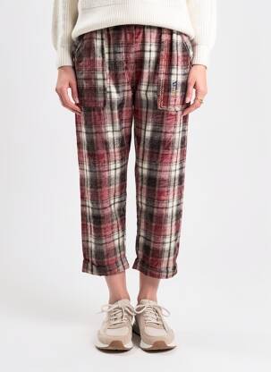 Pantalon trei sferturi croială dreaptă mărime normală roșu JOHANNA PARIS femeie