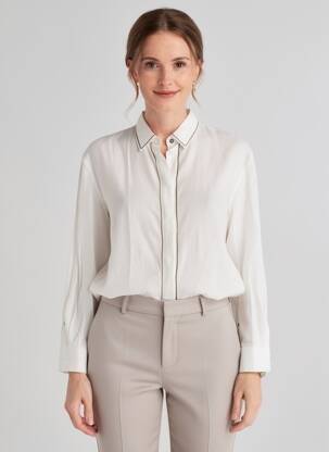 Cămașă croială cambrată mâneci lungi alb HUGO BOSS femeie