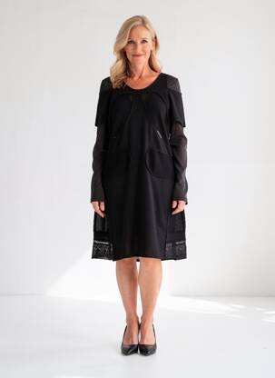 Rochie midi mâneci lungi mâneci lungi negru ALDO MARTIN'S femeie