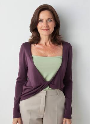 Top mâneci lungi mâneci lungi violet KATMAI femeie