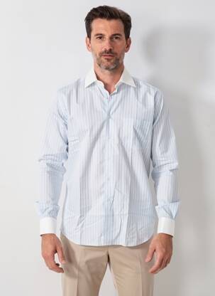 Cămașă cu mâneci lungi buzunare albastru PIERRE CARDIN bărbat
