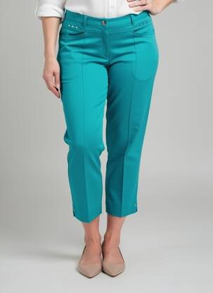 Pantalon 7/8 talie înaltă talie înaltă albastru CHRISTINE LAURE femeie