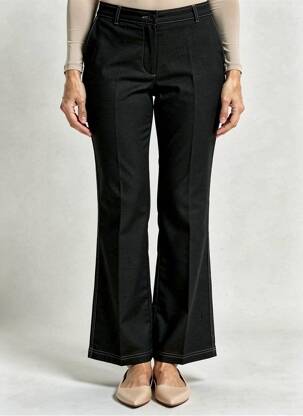 Pantalon evazat talie cu cleme talie înaltă negru FIGURE LIBRE femeie