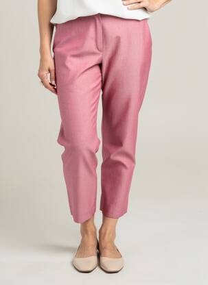 Pantalon 7/8 talie cu cleme mărime normală roșu CAROLE RICHARD femeie