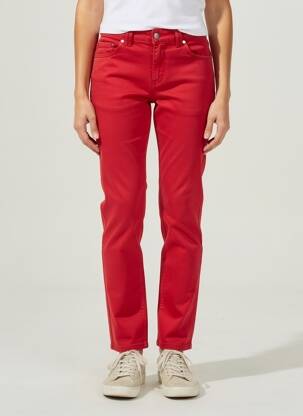 Pantalon slim țesătură poplin mărime normală roșu VOTRE NOM femeie