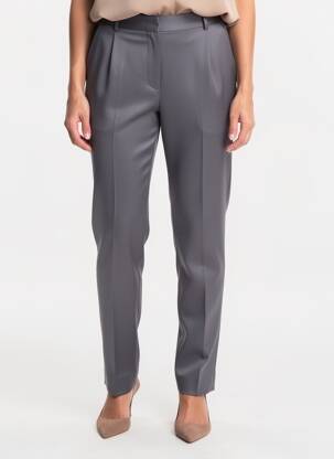 Pantalon slim talie înaltă talie înaltă gri CAROLE RICHARD femeie