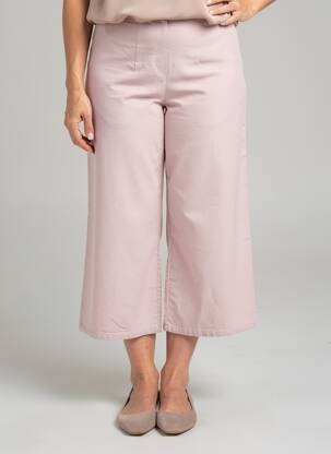 Pantalon trei sferturi talie înaltă talie înaltă roz ROSA ROSAM femeie