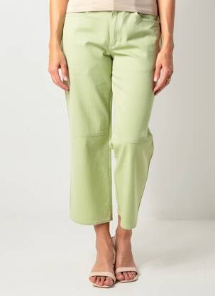 Pantalon trei sferturi croială dreaptă mărime normală verde ROSA ROSAM femeie