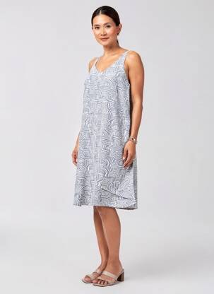 Rochie scurtă fără mâneci fără mâneci albastru YERSE femeie