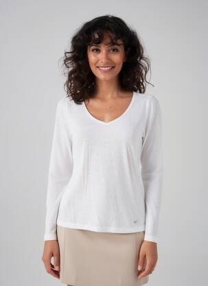 Tricou mâneci lungi mâneci lungi alb LPB LES PETITES BOMBES  femeie