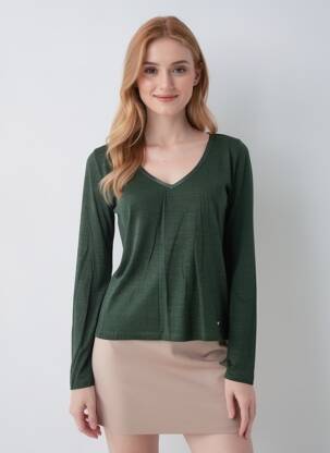 Tricou mâneci lungi mâneci lungi verde LPB LES PETITES BOMBES  femeie