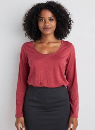 Tricou mâneci lungi mâneci lungi roz YERSE femeie