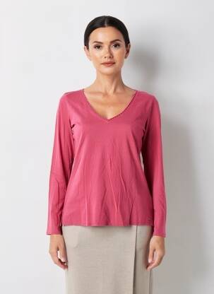 Tricou mâneci lungi mâneci lungi roz YERSE femeie