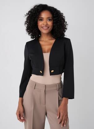 Bolero țesătură crep negru RINASCIMENTO femeie