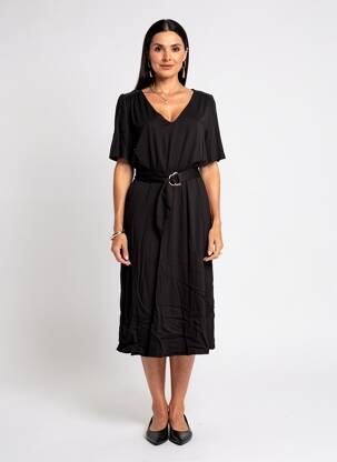Rochie lungă mâneci scurte mâneci scurte negru LOLA ESPELETA femeie