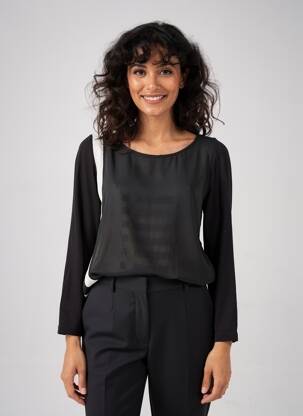 Top elasticitate mâneci lungi negru AKELA KEY femeie