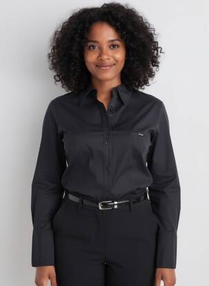 Cămașă croială cambrată mâneci lungi negru LPB LES PETITES BOMBES  femeie