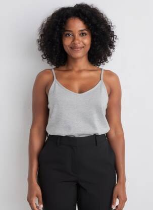 Tricou elasticitate bretele subțiri gri STREET ONE femeie