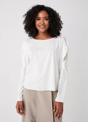 Top mâneci lungi mâneci lungi alb RINASCIMENTO femeie