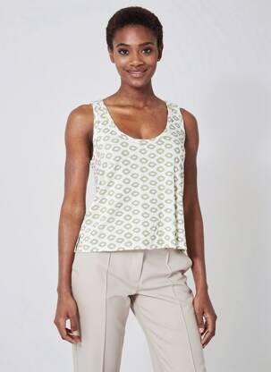 Top elasticitate fără mâneci verde MAJESTIC FILATURES femeie