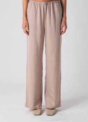 Pantalon drept talie elastică mărime normală roz AMERICAN VINTAGE femeie