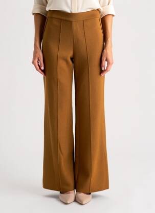 Pantalon evazat elasticitate mărime normală galben VAN-DOS femeie