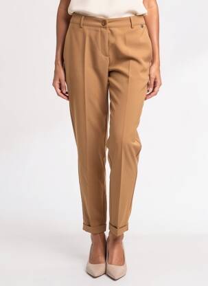 Pantalon slim talie elastică mărime normală maro AMELIE & AMELIE femeie