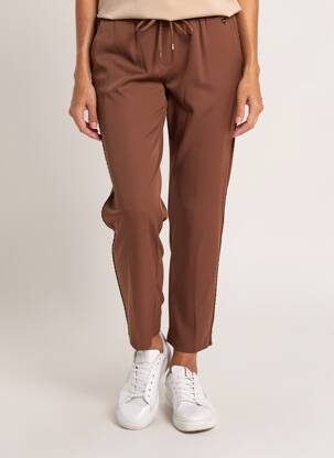 Pantalon 7/8 talie elastică mărime normală maro AMELIE & AMELIE femeie