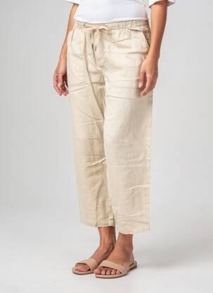 Pantalon 7/8 talie înaltă talie înaltă bej STREET ONE femeie
