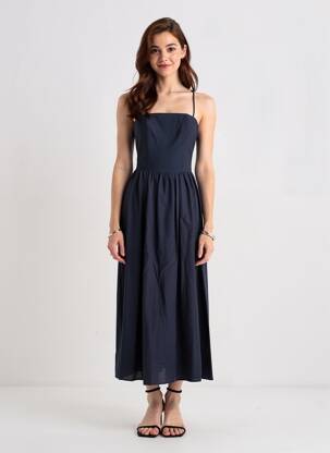 Rochie lungă fără mâneci fără mâneci albastru LUMINA femeie
