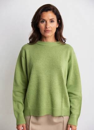 Pulover croială dreaptă mâneci lungi verde CIVICO 1 femeie