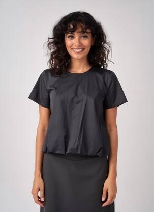 Top elasticitate mâneci scurte negru ALTAMIRA femeie