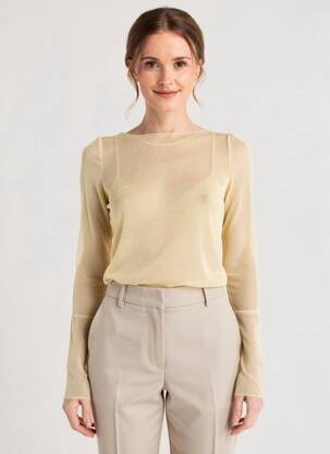 Tricou mâneci lungi mâneci lungi auriu CHANCE OFF femeie