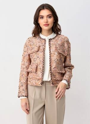 Jachete elegante buzunare roz LUMINA femeie