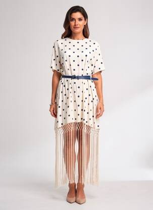 Rochie lungă mâneci scurte mâneci scurte bej DE ROYAL femeie