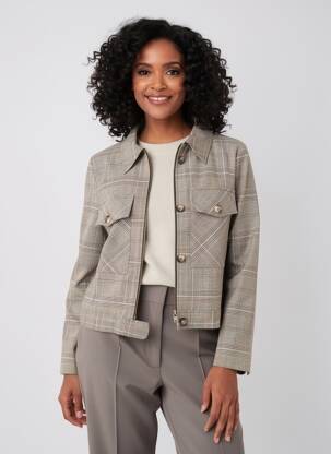 Jachete casual finisaj interior dublat maro LA FEE MARABOUTEE femeie