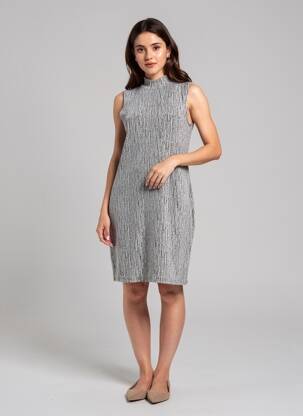 Rochie midi fără mâneci fără mâneci argintiu SCARLET ROOS femeie