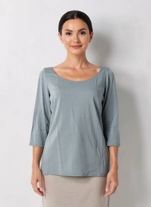 Tricou mâneci 3/4 mâneci 3/4 albastru SARAH PACINI femeie