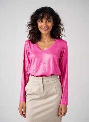 Tricou mâneci lungi mâneci lungi roz EVA KAYAN femeie