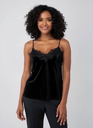 Top elasticitate fără mâneci negru CREAM femeie
